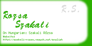 rozsa szakali business card
